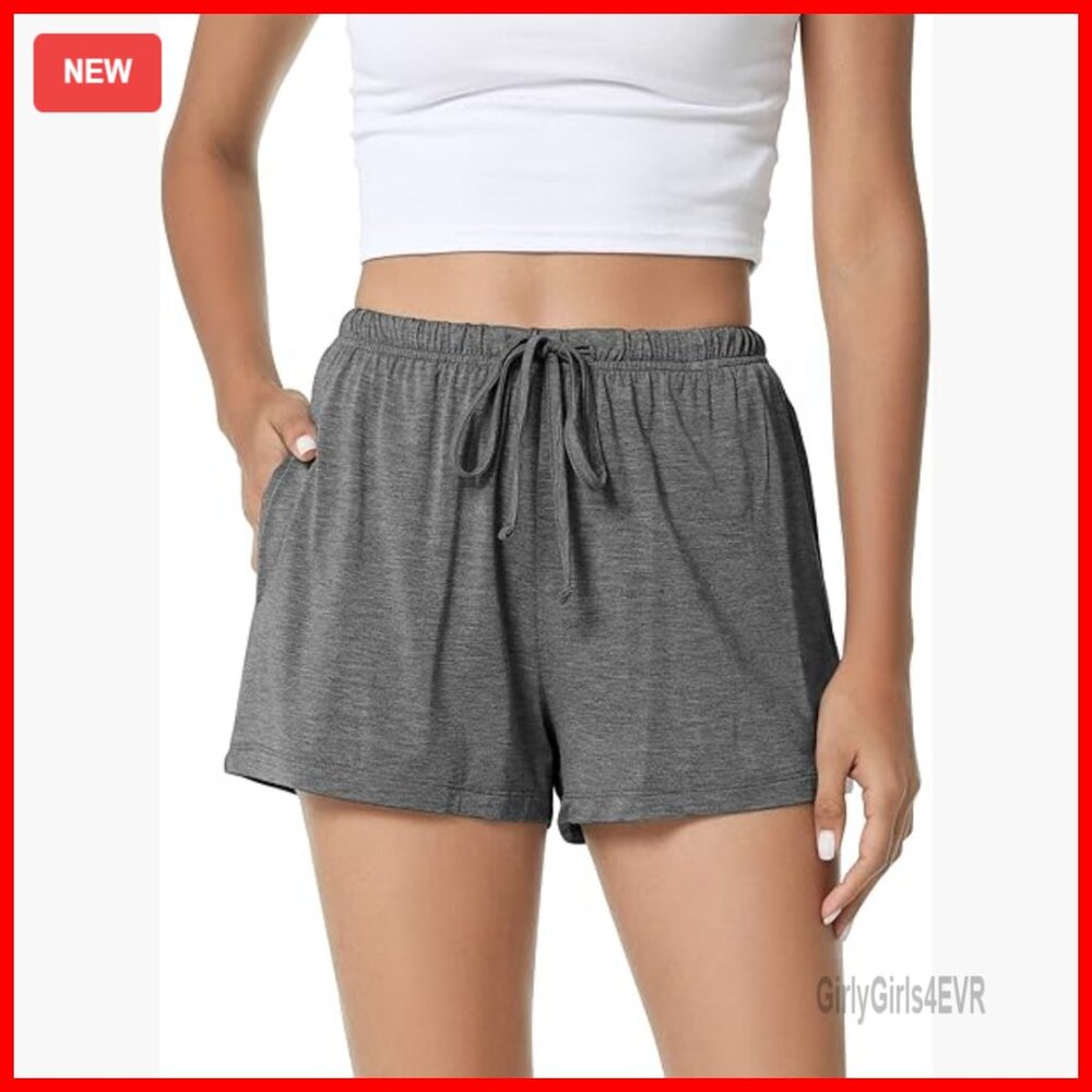 Soft Bamboo Viscose Pajama Shorts Plus Size Lounge Sleepwear S-4x